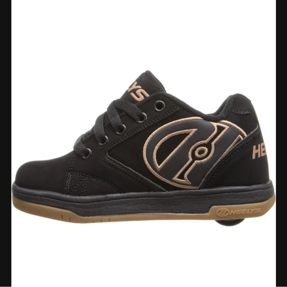 Heelys Black and Tan Sneakers with Gum Sole